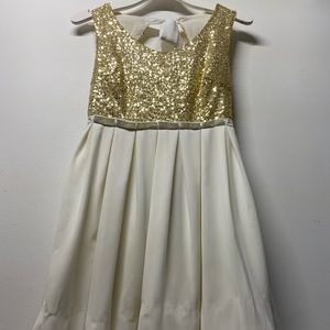 Gold and sparkly party dress